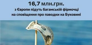 16,7 мільйонів підуть в офшори на сповіщення про паводки на Буковині?..